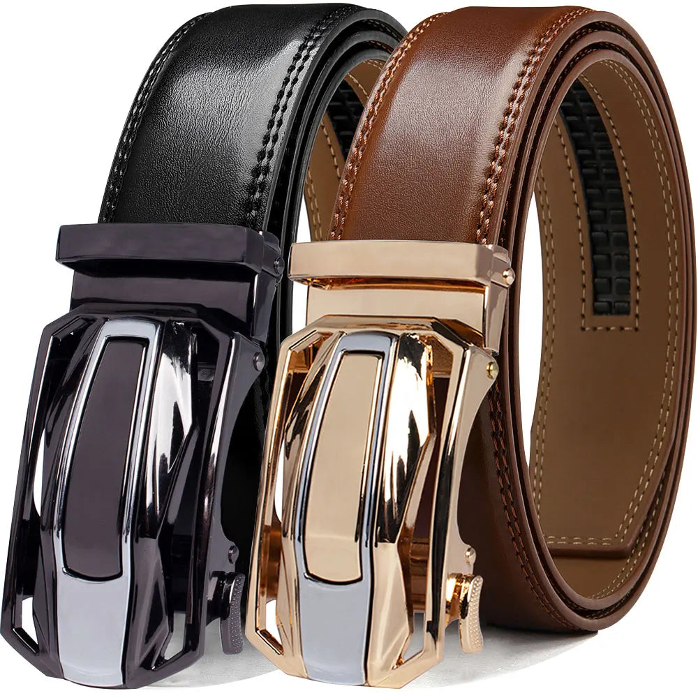 Men Genuine Leather with Belt Metal Buckle Adjustment High Quality Adjustable Leather Belt