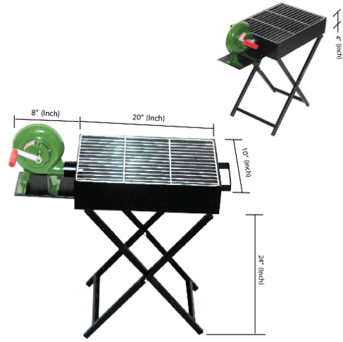 BBQ Grills outdoor Charcoal high quality party barbecue grills BBQ Grill With Manual Bower (Delivery within UAE only)