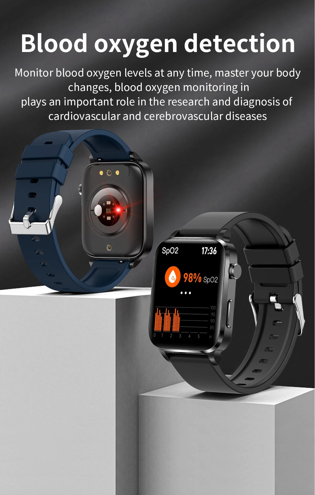 Lige New Men Smart Watch Laser Treatment Health Heart Rate Blood Pressure Waterproof Sport Watch Body Temperature Smartwatch Men