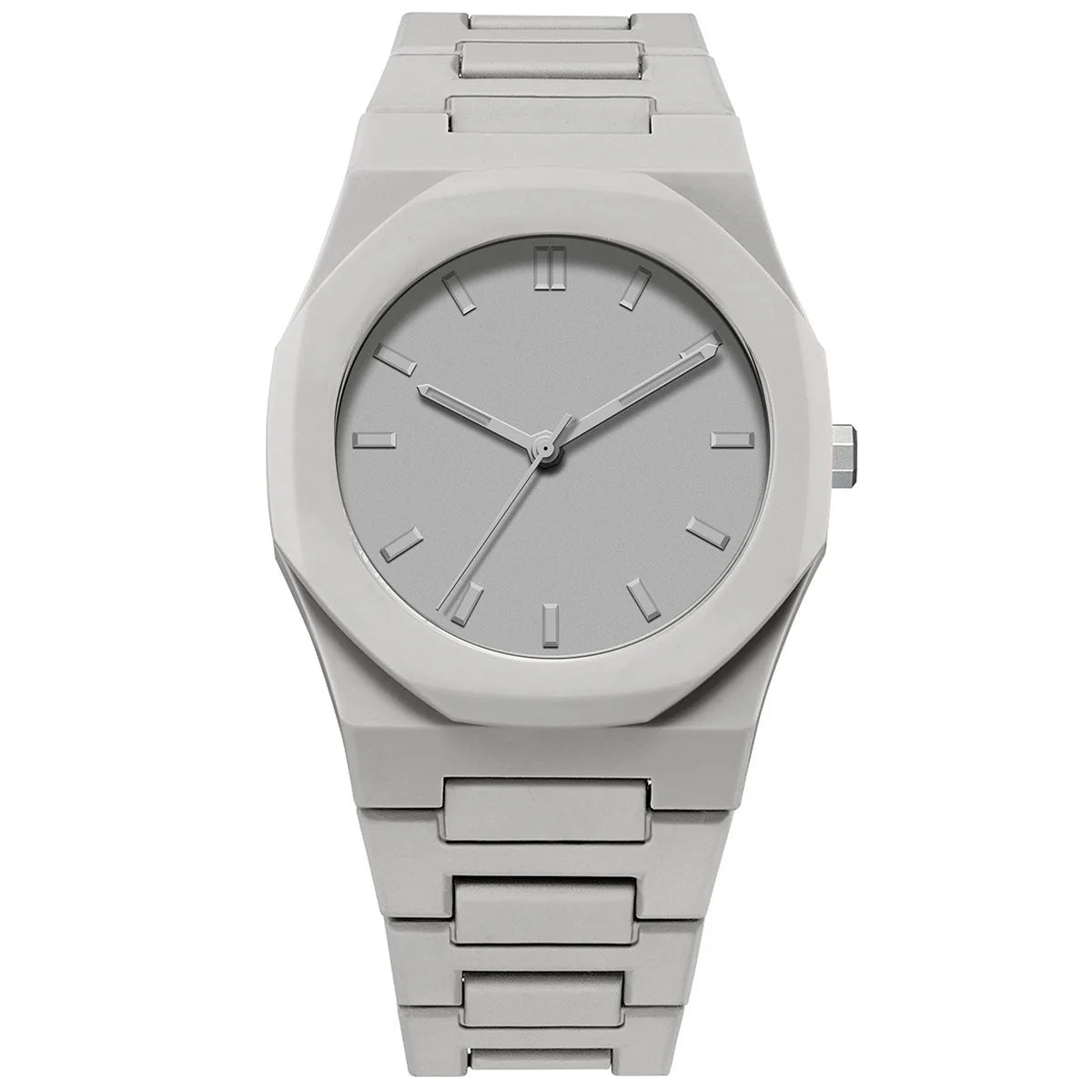 Design Quartz Watch for Men Casual Lightweight Plastic Strap Waterproof
