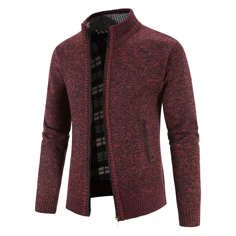 Men's Sweaters Jacket Winter Warm Cardigan Zipper Sweaters Jackets Men Slim Fit Knitted Sweater