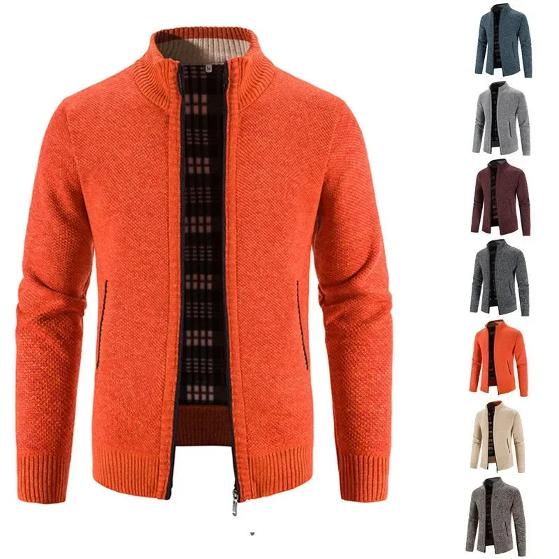 Men's Sweaters Jacket Winter Warm Cardigan Zipper Sweaters Jackets Men Slim Fit Knitted Sweater