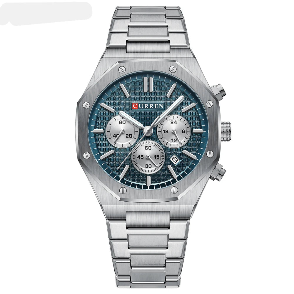 Men Quartz Watches CURREN Multifunction Luminous Quartz Male Wristwatch
