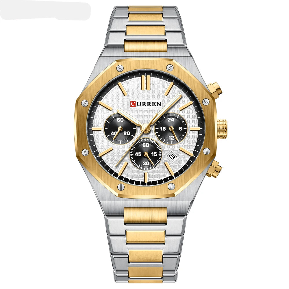Men Quartz Watches CURREN Multifunction Luminous Quartz Male Wristwatch
