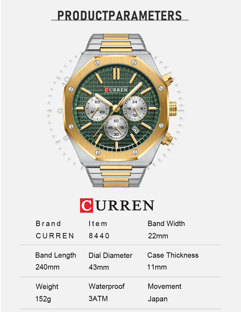 Men Quartz Watches CURREN Multifunction Luminous Quartz Male Wristwatch