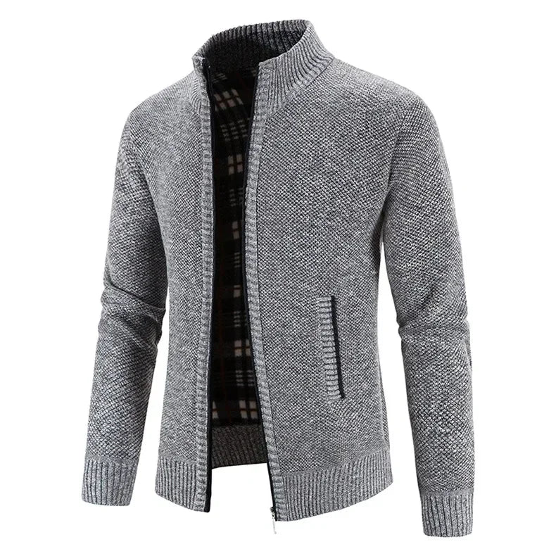 Men's Sweaters Jacket Winter Warm Cardigan Zipper Sweaters Jackets Men Slim Fit Knitted Sweater