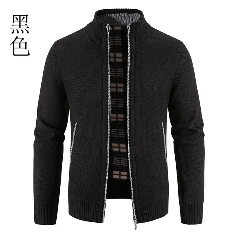 Men's Sweaters Jacket Winter Warm Cardigan Zipper Sweaters Jackets Men Slim Fit Knitted Sweater