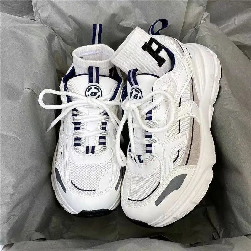 Shoes For Men Women's Chunky White Luxary Sneakers Casual Fashion Sports Fitness Footwear