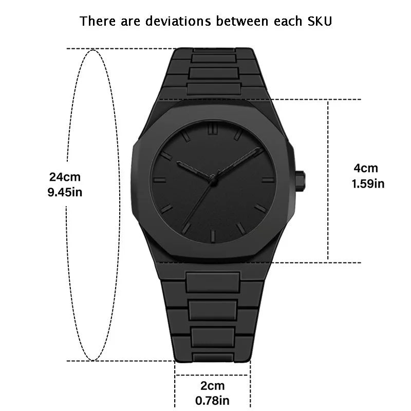 Design Quartz Watch for Men Casual Lightweight Plastic Strap Waterproof
