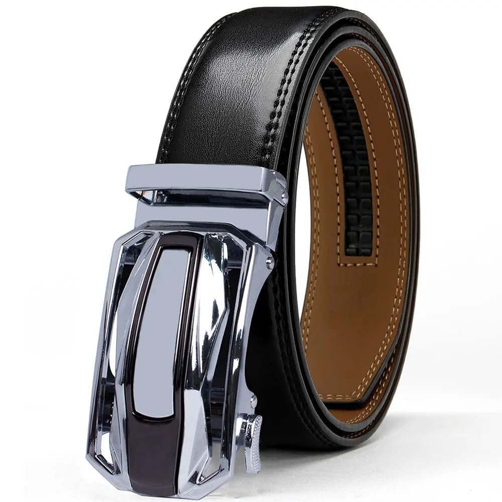 Men Genuine Leather with Belt Metal Buckle Adjustment High Quality Adjustable Leather Belt