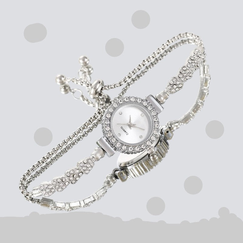 Women's Quartz Watch in Berlet Jewelry Adjustable Buckle in Various Colors-Artificial Jewelry-Yes Yar FZE LLC-White-Yes Yar FZE LLC