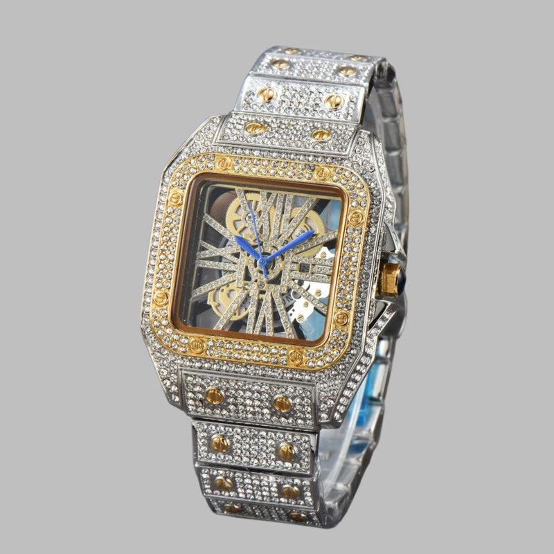 Women's Watch Golden and Silver Color Metal Strap with Diamond Fashion-Women Watches-Yes Yar FZE LLC-Yes Yar FZE LLC